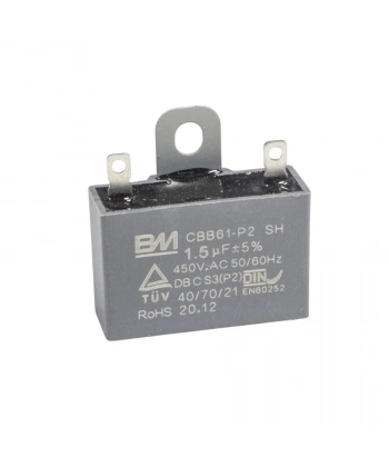 CBB61-P2 1.5uF 450V Kutulu Daimi Kondansatör