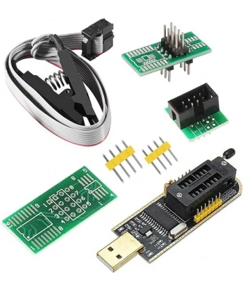 CH341A 24 25 Serisi EEPROM Flash BIOS USB Programlayıcı + SOIC8 Test Klipsi