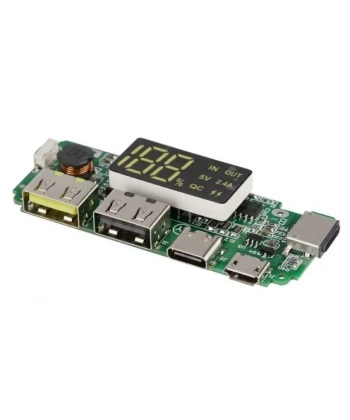 Çift USB 5V 2.4A Ledli Micro Type-C Powerbank Modülü
