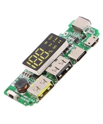 Çift USB 5V 2.4A Ledli Micro Type-C Powerbank Modülü