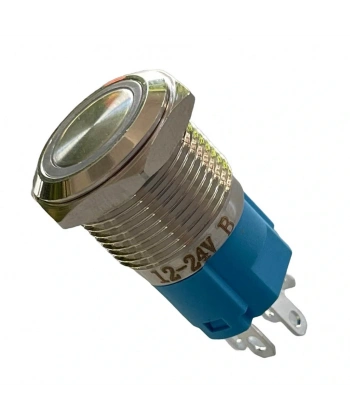 D65 Ø19mm Metal Kalıcı Buton ON-OFF 1NO/1NC