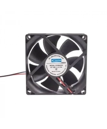 DFM8025S 80x80x25mm 12V 0.15A Fan - 2 Kablolu