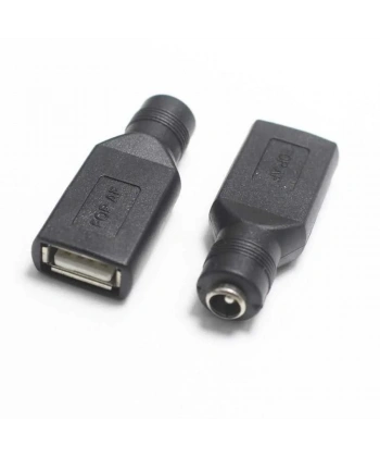 Dişi 5.5mm x 2.5mm - Dişi Usb A 2.0 Dönüştürücü