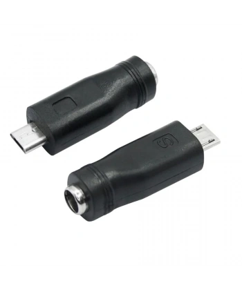 Dişi 5.5mm x 2.5mm - Erkek Micro Usb Şarj Dönüştürücü