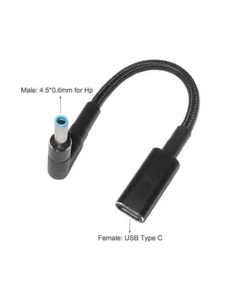 Dişi Type C - Erkek 4.5x0.6mm HP Dönüştürücü Kablo Tip-C to 4506HP
