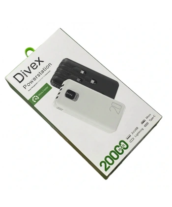 Divex 20000 mAh Powerbank 4 Farklı Kablo Çıkışlı DP-402