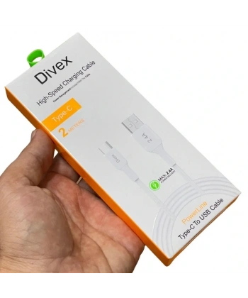 Divex 2.4A Type-C Hızlı Şarj Data Kablosu 2 Metre DC-122