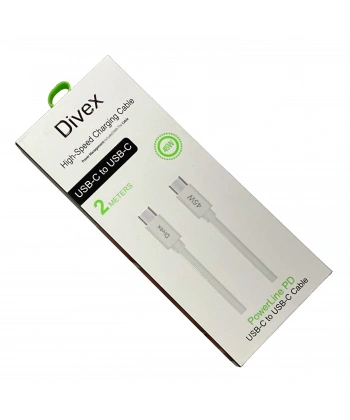 Divex 45W Type-C to Type-C Yüksek Hızlı Şarj Kablosu 2m DC-216