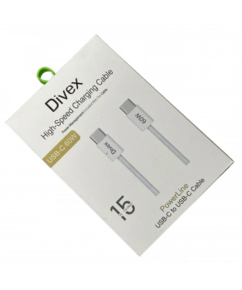 Divex 60W Yüksek Hızlı Type-C (USB-C) Şarj ve Data Kablosu DC-206