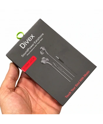 Divex Kablolu Mikrofonlu Kulakiçi Kulaklık Siyah Earphones DH-262