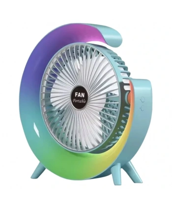 Divex Renkli 3 Modlu Taşınabilir Masaüstü Fan Mavi PV-16