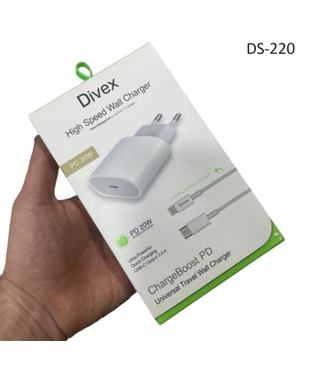 Divex Type-C Lightning USB 3.0A 27W Şarj Cihazı Apple Uyumlu DS-220