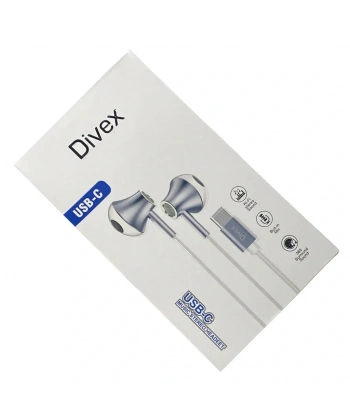 Divex Type-C (USB-C) Stereo Kulakiçi Kulaklık Beyaz DH-276