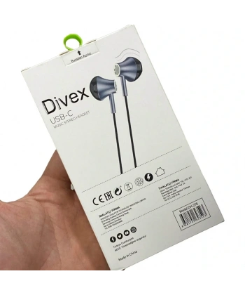 Divex Type-C (USB-C) Stereo Kulakiçi Kulaklık Siyah DH-276