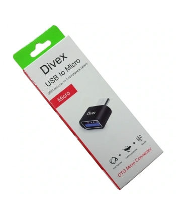 Divex Usb to Micro OTG Micro Konnektör Siyah DO-180