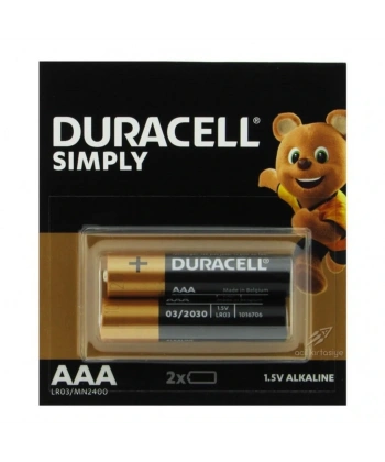 Duracell Simply 1.5V Alkaline AAA İnce Kalem Pil  2li Paket
