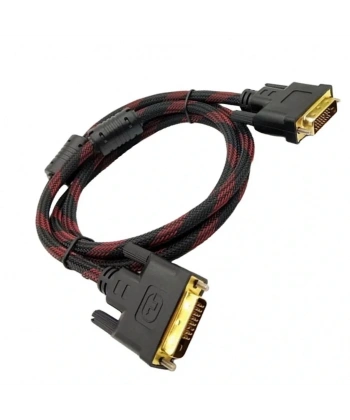 DVI-D Kablo Erkek Erkek (24+1) Örgü Korumalı Kablo 1.4m