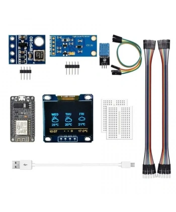 ESP8266 Hava Durumu Ölçüm Seti - Demonte Sıcaklık Nem ve Basınç Ölçer