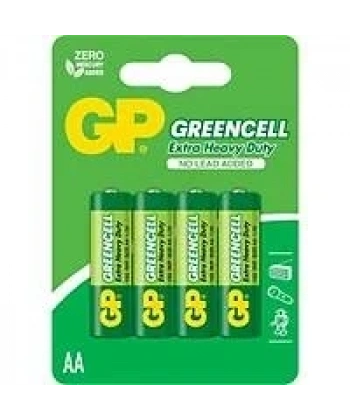 GP GP15G Greencell R6 AA Çinko Kalem Pil 4lü Blister