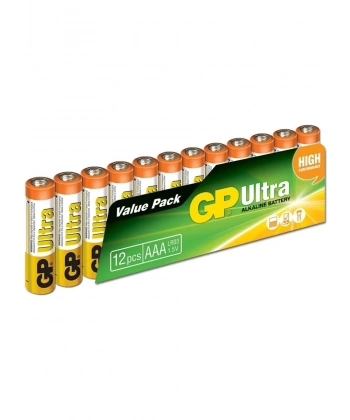 GP LR03 1.5V Ultra Alkalin AAA İnce Kalem Pil 12li