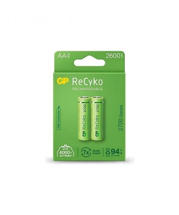 GP Recyko 2700 Seri 2600 mAh Şarjlı AA Kalem Pil 2li