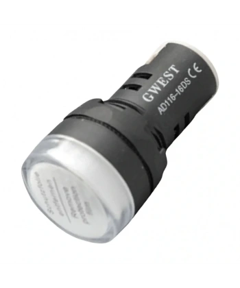 Gwest 16-B 16mm Beyaz Ledli Sinyal Lambası 220V