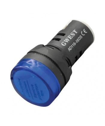 Gwest 22-24V-M 22mm Mavi Ledli Sinyal Lambası 24V
