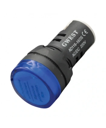 Gwest 22-M 22mm Mavi Ledli Sinyal Lambası 220V
