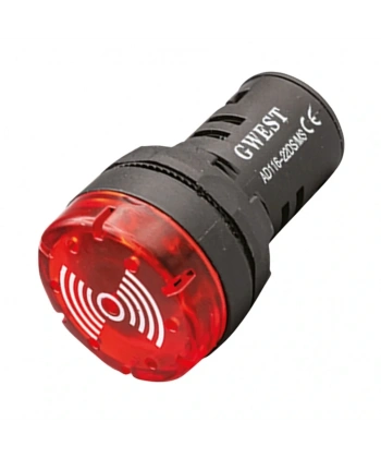 Gwest 22DS-MS24 22mm Sesli Led Flaşör İkazlı Buzzer 24V