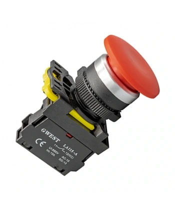 Gwest A5-01M 22mm Kayıcı Stop Mantar Buton Kırmızı 1NC