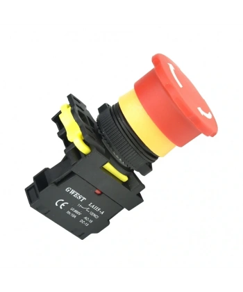 Gwest A5-01ZS 22mm Kalıcı Acil Stop Mantar Buton 40mm 1NC