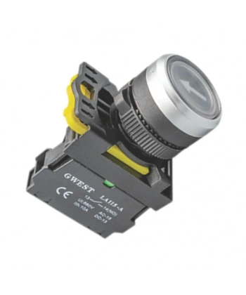 Gwest A5-10/3 22mm Start İşaretli Yaylı Buton Beyaz 1NO