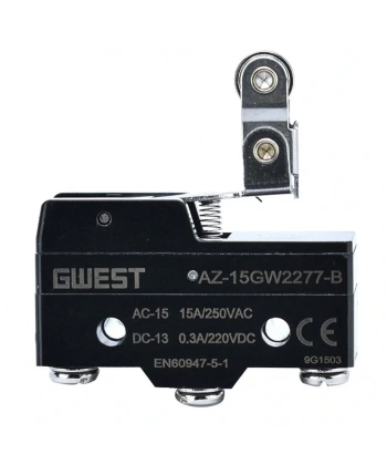 Gwest AZ-15GW2277-B Tahrikli Metal Makaralı Mikro Switch 15A 1NO + 1NC