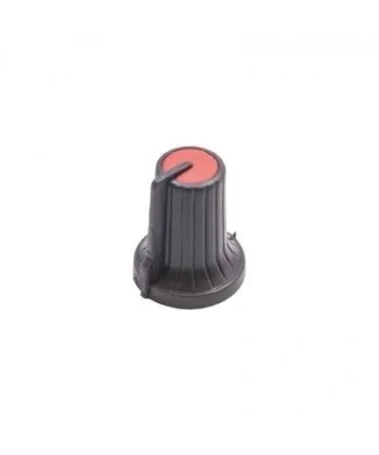 HT500 15mm Potansiyometre Düğmesi Siyah-Kırmızı