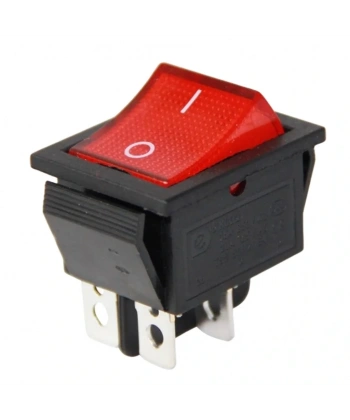 IC-104 Geniş Işıklı Anahtar On Off Switch 4P Kırmızı