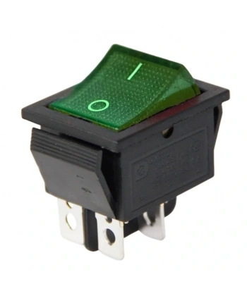 IC-104 Geniş Işıklı Anahtar On Off Switch 4P Yeşil