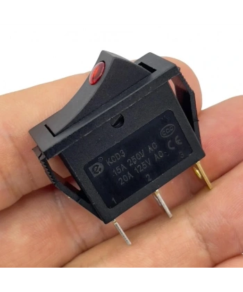 IC-113A Dar Nokta Işıklı Anahtar On-Off Siyah