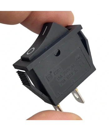 IC-116 Dar Işıksız Yaylı Anahtar Off-Mom 2P Siyah