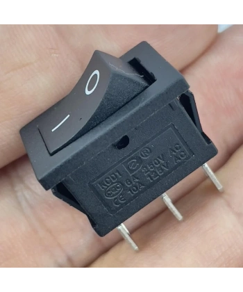 IC-121 Mini Işıksız Anahtar On-Off 3P Siyah
