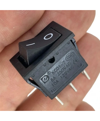 IC-125 Mini Işıksız Yaylı Anahtar OFF-MOM 3P