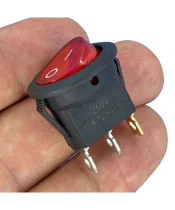 IC-131-0 Mini Yuvarlak Işıklı Anahtar 220V 3P