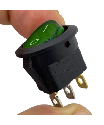 IC-131 Yuvarlak Işıklı Anahtar On-Off 3P Yeşil