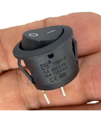 IC-133-2 Yuvarlak Işıksız Anahtar Yaylı (On)-Off 2P