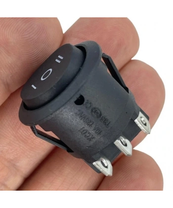 IC-134-6 Yuvarlak Tekne Tipi Anahtar ON-OFF-ON 6P