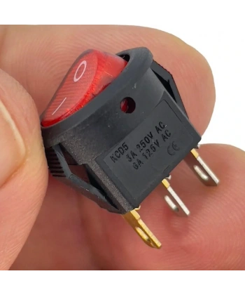 IC-134D Mini Yuvarlak Anahtar Işıklı On-Off 3P