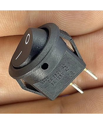 IC-134E Siyah Yuvarlak Anahtar Işıksız On-Off 2P