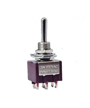 IC-148 Toggle Switch Yaylı Mom-Off-Mom 6P Ø6mm MTS-223 (Kaliteli)