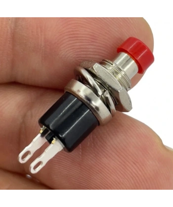 IC-177 Kırmızı Diyafon Mini Buton 7mm PBS-105
