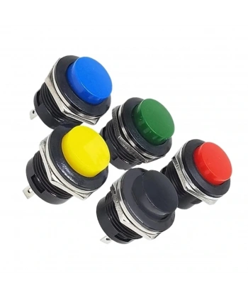IC-180A 16mm Yaylı Push Buton R13-507 Sarı