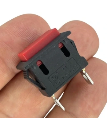 IC-180K-1 Kırmızı Dikdörtgen Yaylı Plastik Buton 2P PBS-101